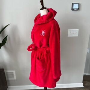 Victoria’s Secret Super Soft Fuzzy Pom-Pom String Hooded Robe